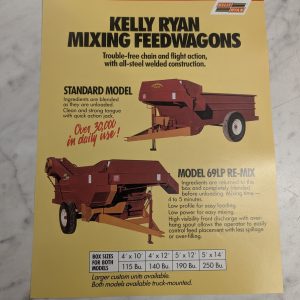 Kelly Ryan Mixing Feedwagons 69Lp Re-Mix Standard Sales Brochure Literature