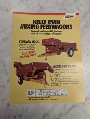 Kelly Ryan Mixing Feedwagons 69Lp Re-Mix Standard Sales Brochure Literature