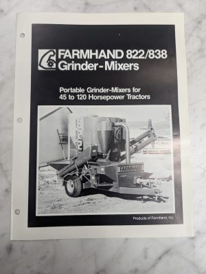 Farmhand 822 838 Grinder Mixers Sales Brochure Literature