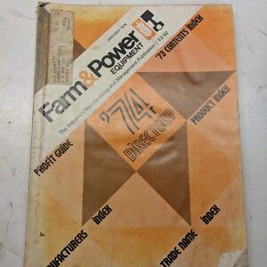 Farm & Power Equipment Directory 1974 January Product Manufacturer Trade