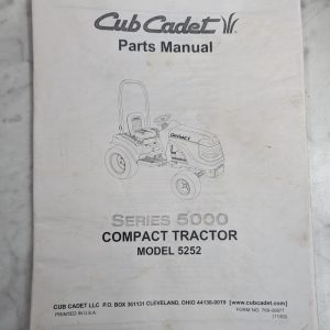 Cub Cadet Owner'S Operator'S Manual Compact Tractor 5000 Series 5252