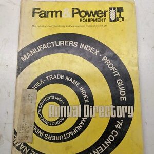 Farm & Power Equipment Directory 1975 January Product Manufacturer Trade