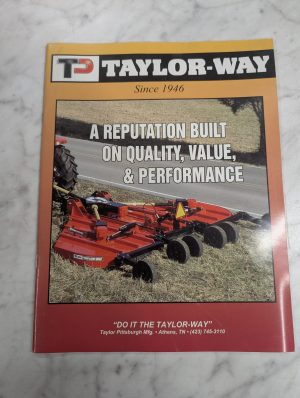 Taylor Way Reputation Built On Quality Value Performance Sales Brochure Catalog