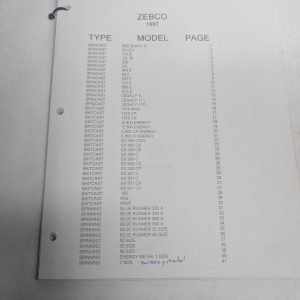 Zebco 1997 Fishing Reels All Models Schematic Parts List Book Catalog Manual