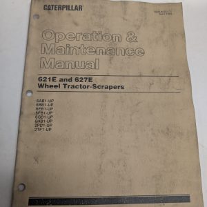 Caterpillar Cat Operation & Maintenance Manual 621E 627E Tractor Scrapers 1989