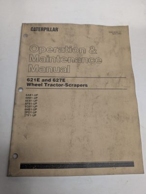 Caterpillar Cat Operation & Maintenance Manual 621E 627E Tractor Scrapers 1989
