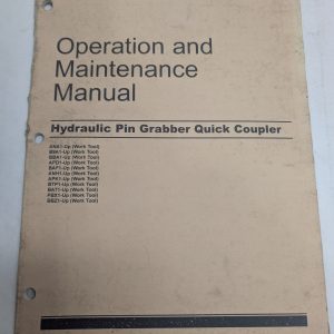 Caterpillar Cat Operation & Maintenance Manual Hydraulic Grabber Quick Coupler
