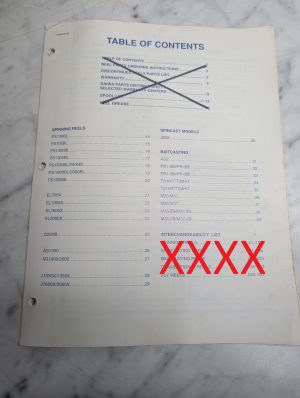 Daiwa Fishing Reels All Models Schematic Parts List Book Catalog Manual 1992