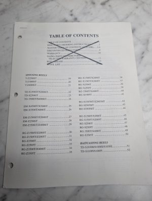 Daiwa Fishing Reels All Models Schematic Parts List Book Catalog Manual 1993~