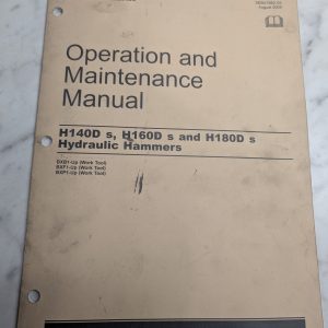 Caterpillar Operation Maintenance Manual H140D H160D H180D S 2005 Hyd Hammer