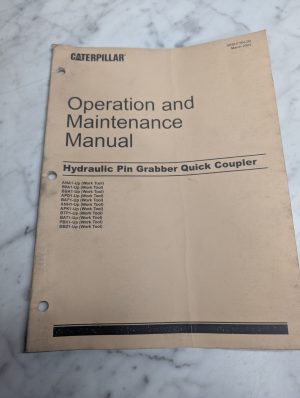 Caterpillar Operator Maintenance Manual Hydraulic Pin Grabber Quick Coupler 2004