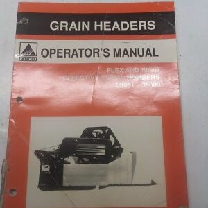 Agco Grain Headers Operators Manual Flex Rigid Maintenance Operation 1992