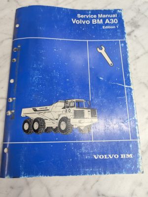 Volvo Service Repair Overhaul Shop Manual Bm A30 Articulated Truck 1St Edition