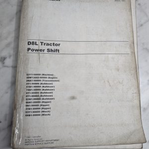 Vol 1 Caterpillar Service Parts List Catalog Manual D8L Tractor Power Shift 1997