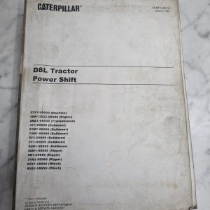 Vol 2 Caterpillar Service Parts List Catalog Manual D8L Tractor Power Shift 1997