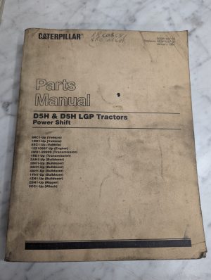 Caterpillar Cat Service Parts List Book Catalog Manual D5H / Lgp Tractors 1991