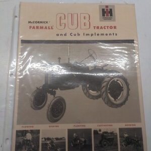International Ih Farmall Mccormick Cub Tractor & Implements Reprint