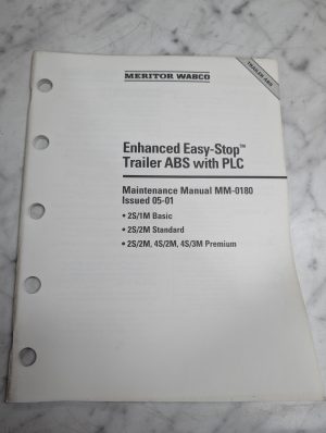 Meritor Wabco Maintenance Manual Easy-Stop Trailer Abs Plc 2001 2S/ 1M 2M 4S 3M