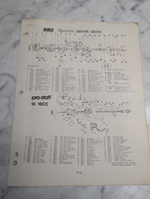 Zebco Service Parts List Book Catalog Manual Illustrated Fishing Reels 13 Pages