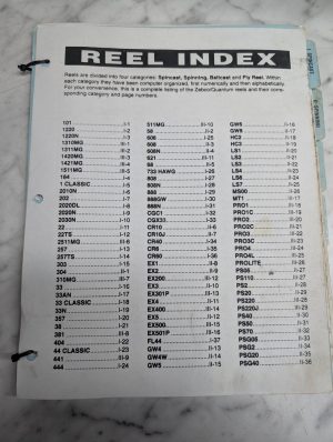 Zebco Service Parts List Book Catalog Manual Illustrated Fishing Reels 1993