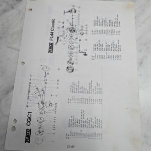 Zebco Service Parts List Catalog Manual Illustrated Fishing Reels 1989 28 Pages