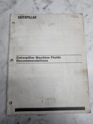 Caterpillar Cat Machine Fluids Recommendations Service Guide Book Shop Manual