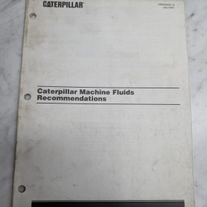 Caterpillar Cat Machine Fluids Recommendations Service Guide Shop Manual
