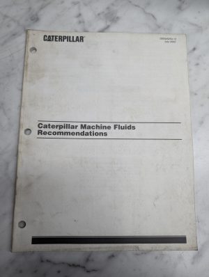 Caterpillar Cat Machine Fluids Recommendations Service Guide Shop Manual