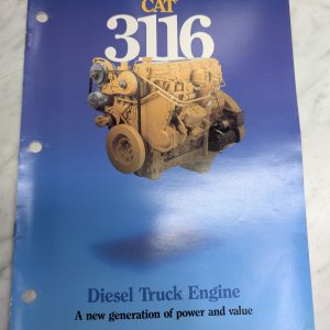 Caterpillar 3116 Diesel Truck Engine New Generation Power Value Sales Literature