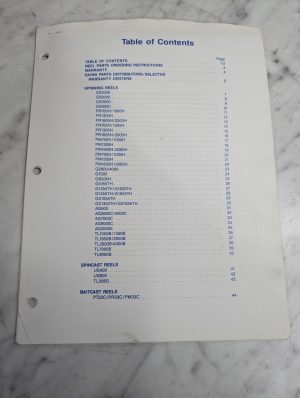 Daiwa Repair Service Parts List Catalog Manual Book Fishing Reel Schematics~