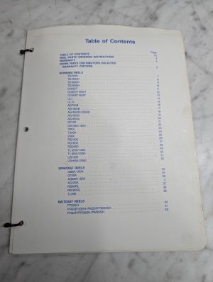 Daiwa Repair Service Parts List Catalog Manual Book Fishing Reels Schematics