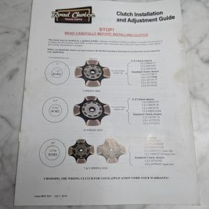 Road Choice Truck Parts Clutch Installation & Adjustment Guide Manual Ez