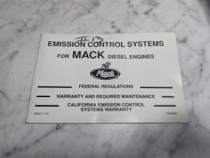 Emission Control Systems For Mack Diesel Truck Engines 25Gc111K Ts50599 1998