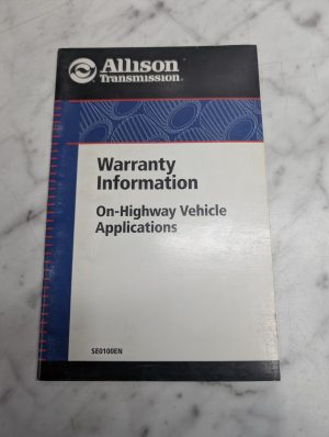 Allison Transmission Warranty Information On-Highway Vehicles Se0100En