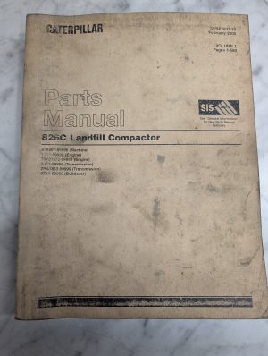 Caterpillar Service Parts List Book Catalog Manual 826C Landfill Compactor Vol 1