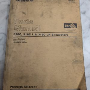 Caterpillar Service Parts List Book Catalog Manual 318C Ln Excavator Sebp3541