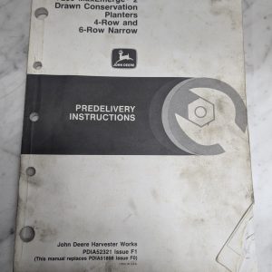 John Deere Jd Predelivery Instruction Manual 7200 Maxemerge 2 Planters Pdia52321