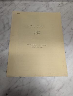 Decker Chopper Instruction & Operation Manual1968