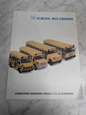 Chevrolet Medium Truck School Bus Chassis 16-84 Student Cap Sales Brochure 1989