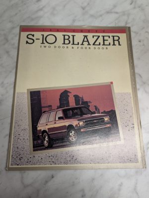 1991 Chevy Chevrolet S-10 Blazer Sales Brochure Literature 2/4 Door Todays Truck