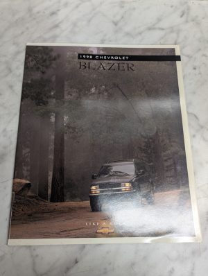 1998 Chevy Chevrolet Blazer Sales Brochure Literature Like A Rock