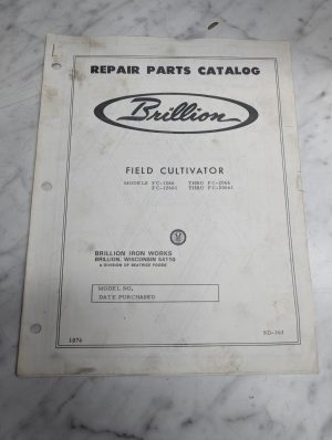 Brillion Repair Service Parts Catalog Book Manual Field Cultivator Fc 1266 2066