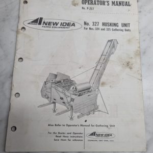 New Idea Operators Service Maintenance Manual 327 Husking Unit