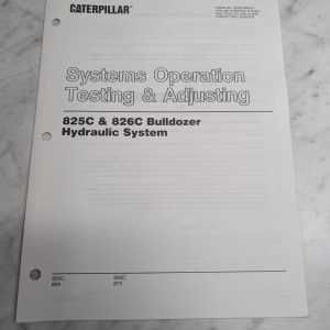 Caterpillar Systems Operation Testing Hyd System 825C 826C Bulldozer Senr7845-01