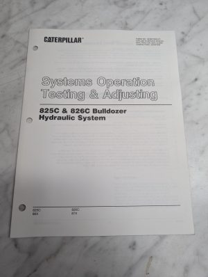 Caterpillar Systems Operation Testing Hyd System 825C 826C Bulldozer Senr7845-01