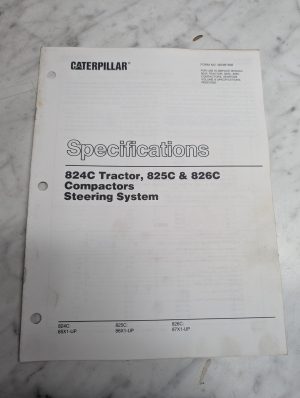 Caterpillar Specifications Manual Steering 824C 825C 826C Tractor Senr7836