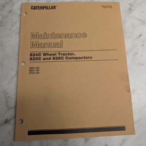 Caterpillar Maintenance Manual 824C 825C 826C Tractor Compactors Sebu5632-02