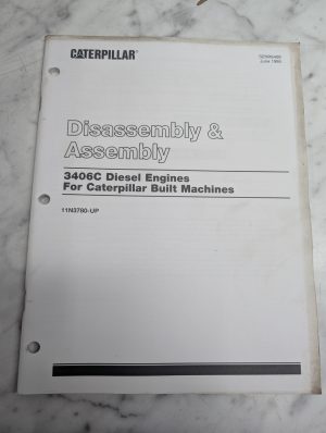 Caterpillar Disassembly Overhaul Service Manual 3406C Diesel Engines Senr6409
