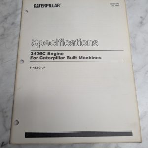 Caterpillar Specifications Manual 3406C Diesel Engine Senr6470 1995 11N3780