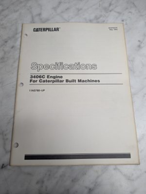 Caterpillar Specifications Manual 3406C Diesel Engine Senr6470 1995 11N3780
